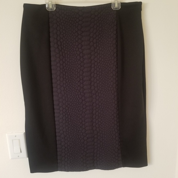 Pencil Skirt with Embossed Detail - Picture 1 of 3